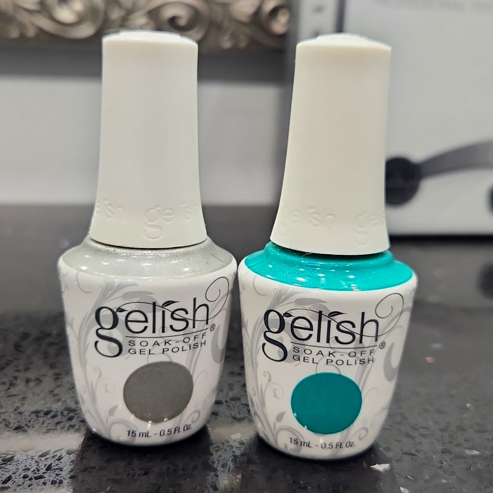 NEW GELISH soak off gel polish 2 bottles